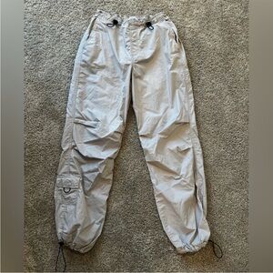 garage white/grey parachute pants